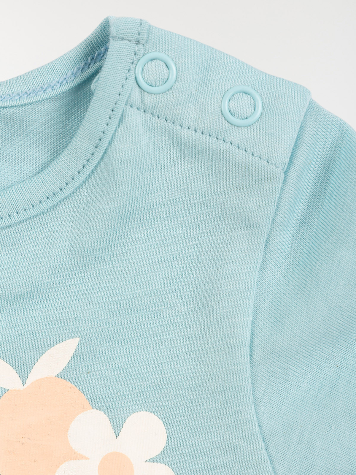 Tee-shirt aqua fleurs fille (3-36M) Tee-shirt aqua fleurs fille (3-36M)