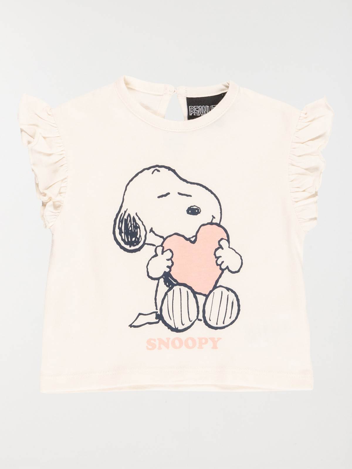 Tee-shirt fille Snoopy écru (3-36M)