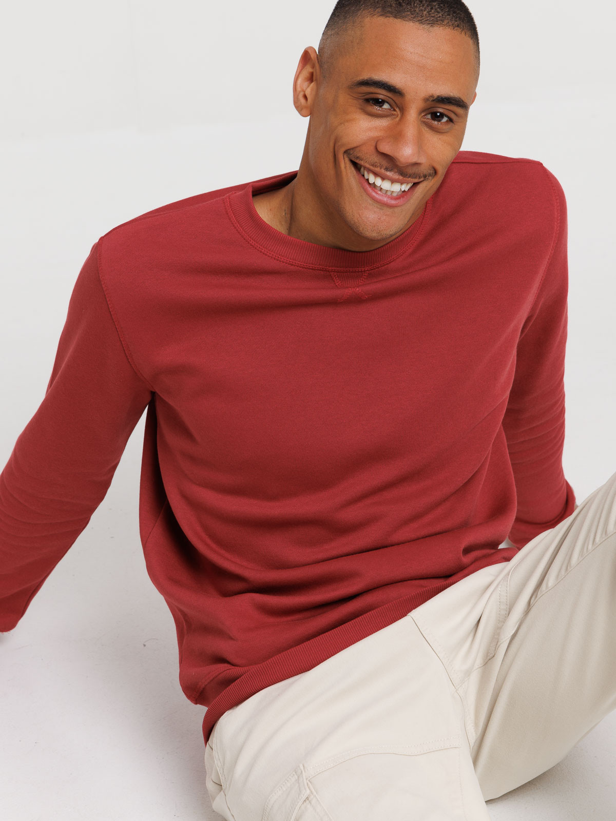 Sweat uni terracotta homme Sweat uni terracotta homme