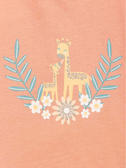 Tee-shirt girafes fille (3-36M) Tee-shirt girafes fille (3-36M)