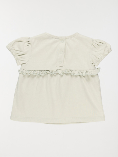Tee-shirt broderie fleur fille (3-36M) Tee-shirt broderie fleur fille (3-36M)