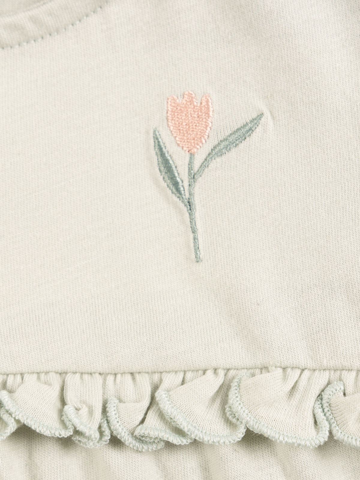 Tee-shirt broderie fleur fille (3-36M) Tee-shirt broderie fleur fille (3-36M)