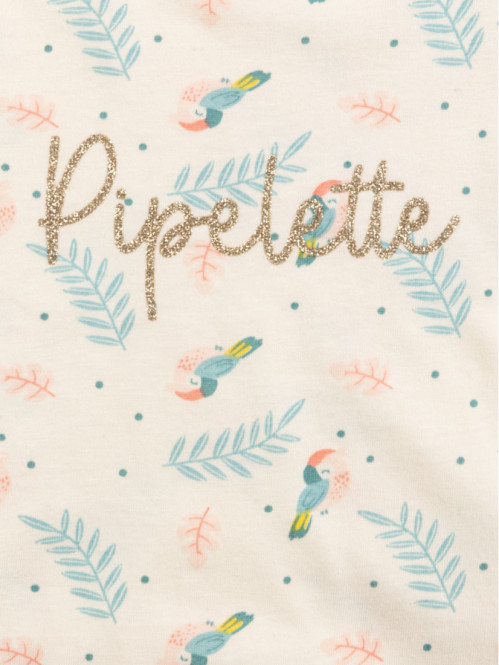 Tee-shirt pipelette fille (3-36M) Tee-shirt pipelette fille (3-36M)
