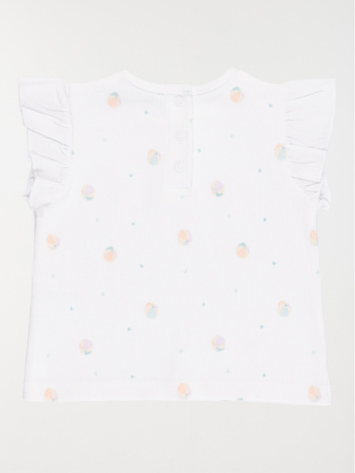 T-shirt coeurs et ballons fille (3-36M) T-shirt coeurs et ballons fille (3-36M)