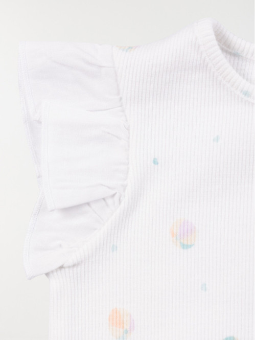 T-shirt coeurs et ballons fille (3-36M) T-shirt coeurs et ballons fille (3-36M)