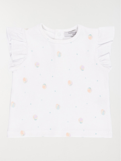 T-shirt coeurs et ballons fille (3-36M)