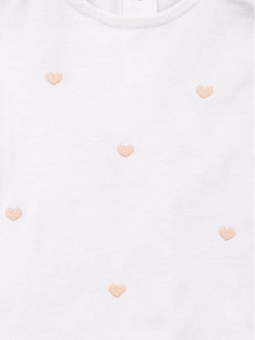 Tee-shirt coeurs brodés fille (3-36M) Tee-shirt coeurs brodés fille (3-36M)