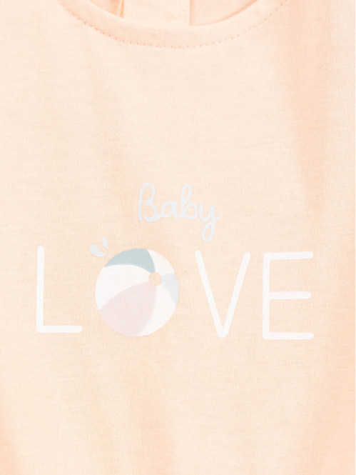 Tee-shirt baby love fille (3-36M) Tee-shirt baby love fille (3-36M)