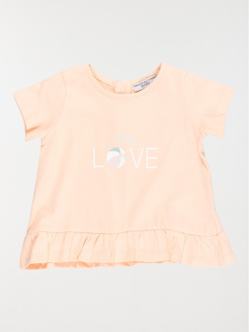 Tee-shirt baby love fille (3-36M)