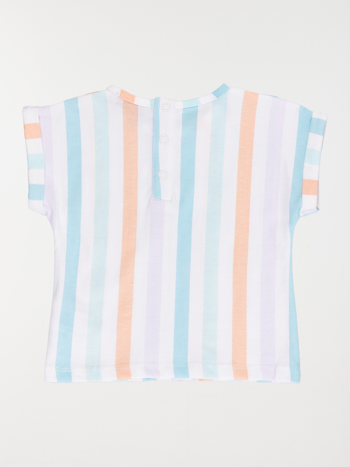 T-shirt rayure multicolore fille (3-36M) T-shirt rayure multicolore fille (3-36M)