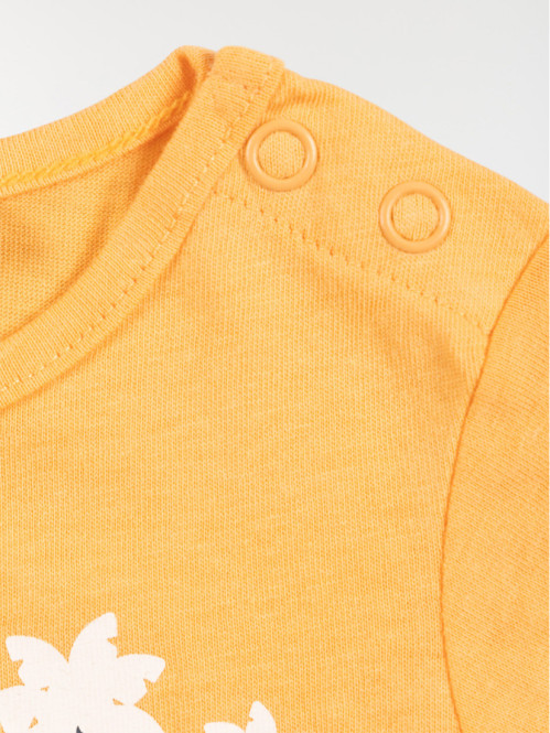 T-shirt abricot imprimé garçon (3-36M)
