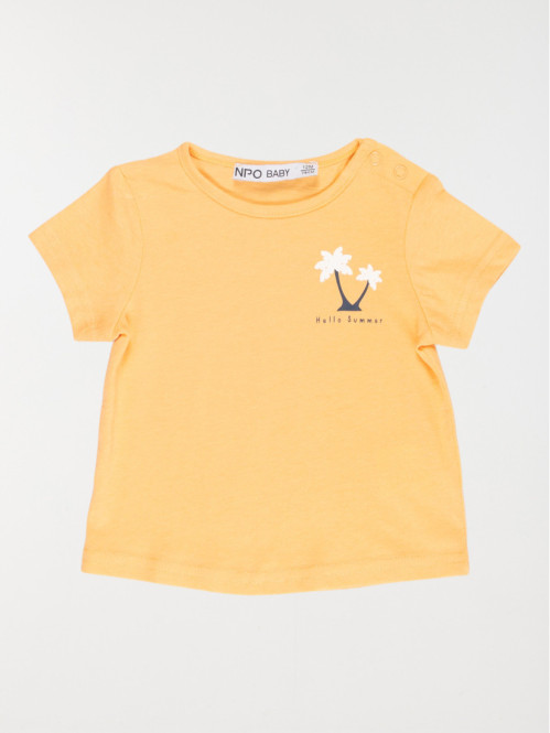 T-shirt abricot imprimé...