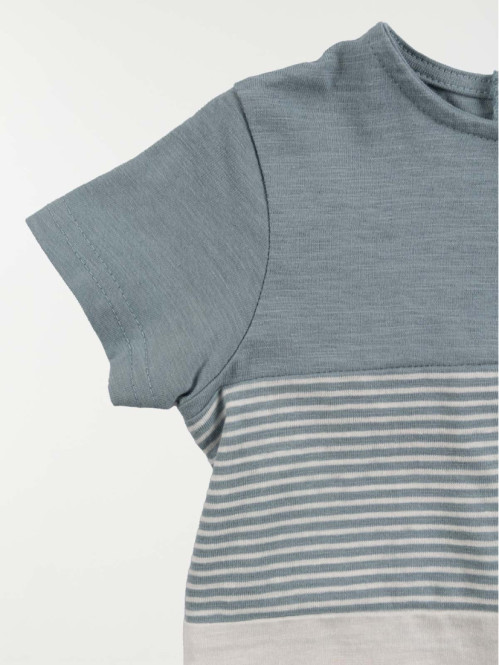 Tee-shirt tricolore garçon...