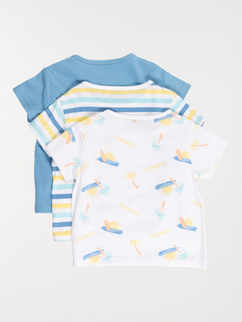 Lot de 3 Tee-shirts garçon (3- 36M) Lot de 3 Tee-shirts garçon (3- 36M)