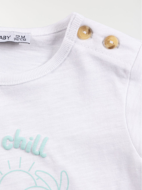 T-shirt palmier et message (3-36M) T-shirt palmier et message (3-36M)