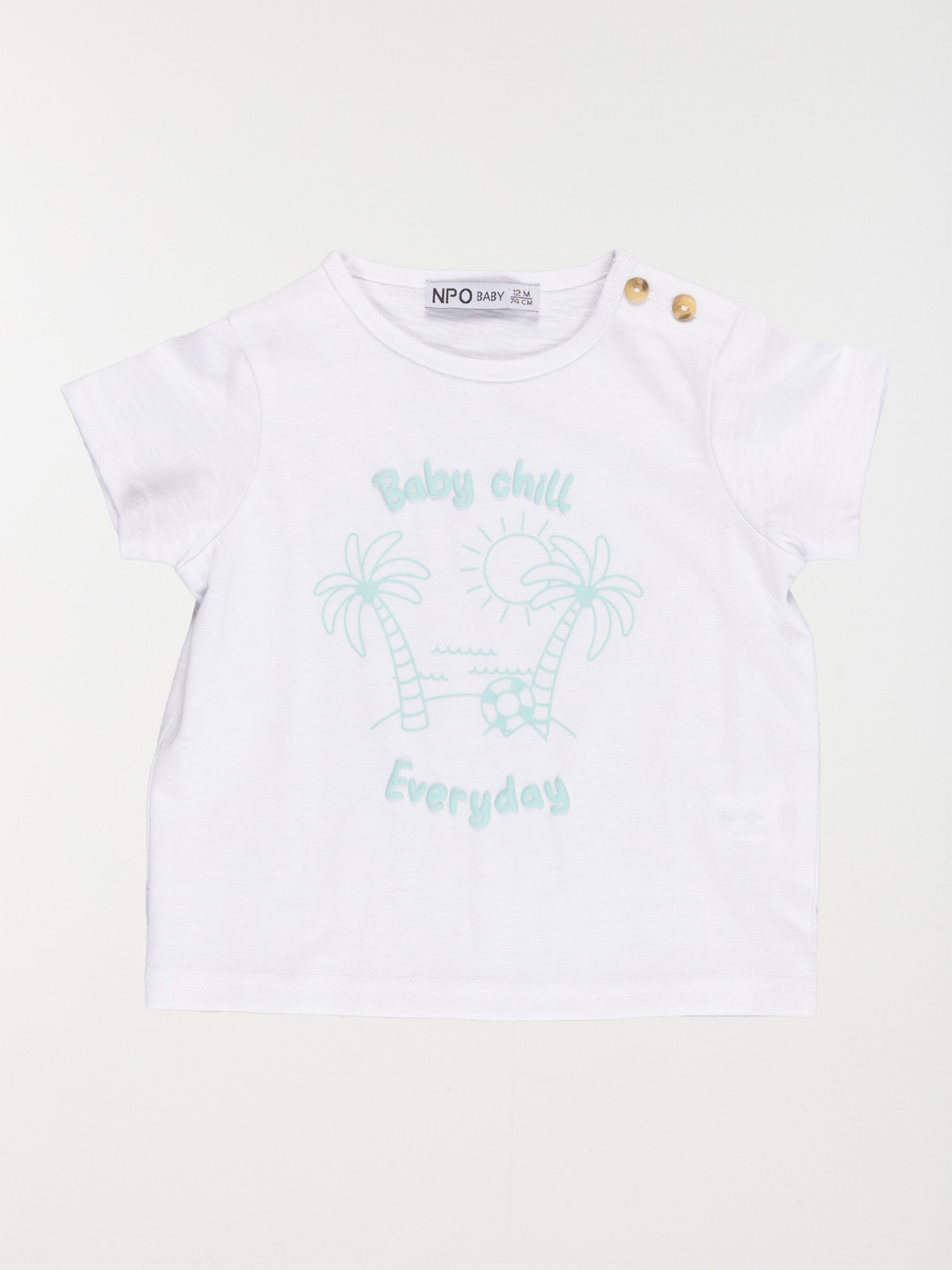 T-shirt palmier et message (3-36M)