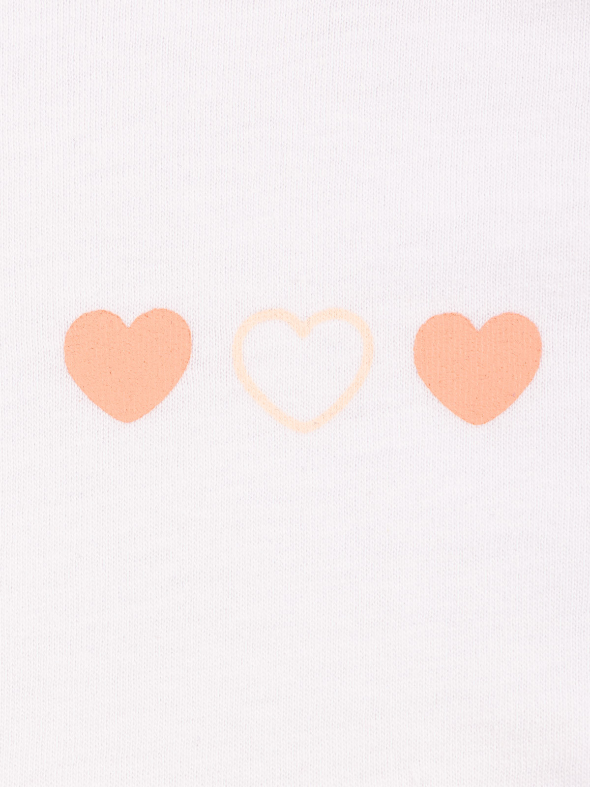 Tee-shirt coeurs blanc fille (3-36M)