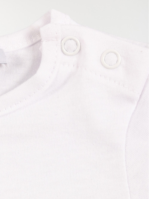 Tee-shirt coeurs blanc fille (3-36M)