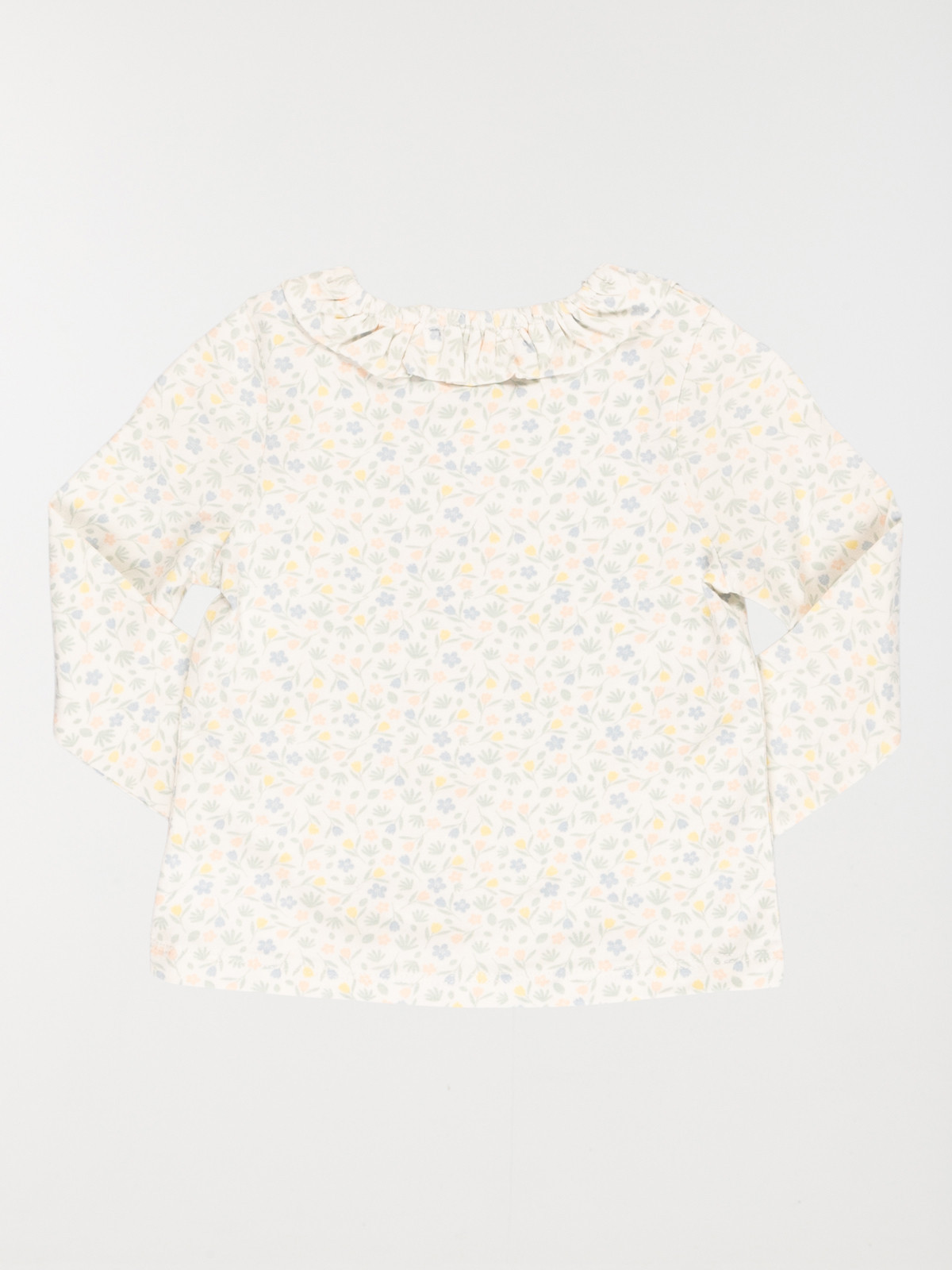 Tee-shirt écru fleuri fille (3-36M) Tee-shirt écru fleuri fille (3-36M)