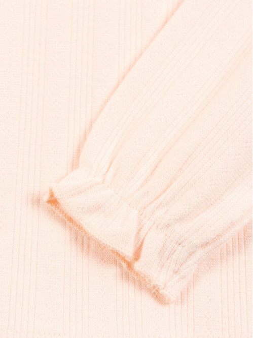 Tee-shirt fille rose pêche (3-36M)