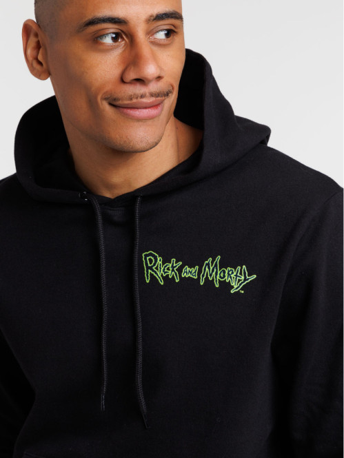 Sweat à capuche noir Rick...