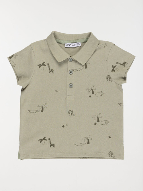 Polo imprimé animaux garçon (6-36M)