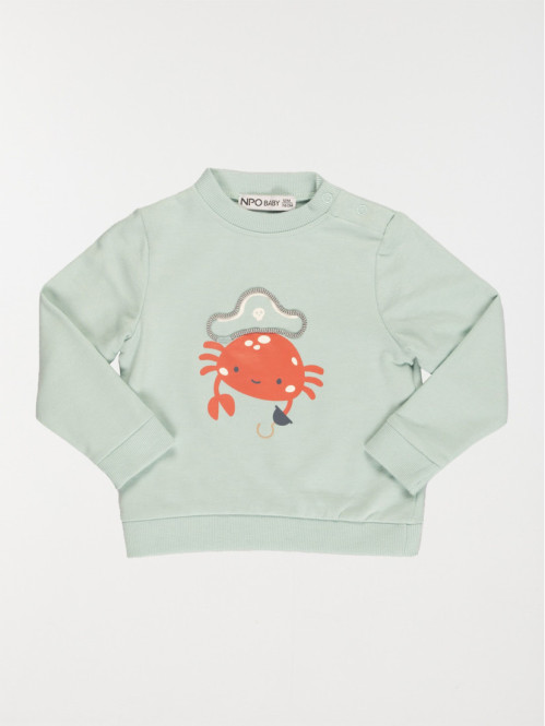 Sweat motif crabe garçon (3-36M)
