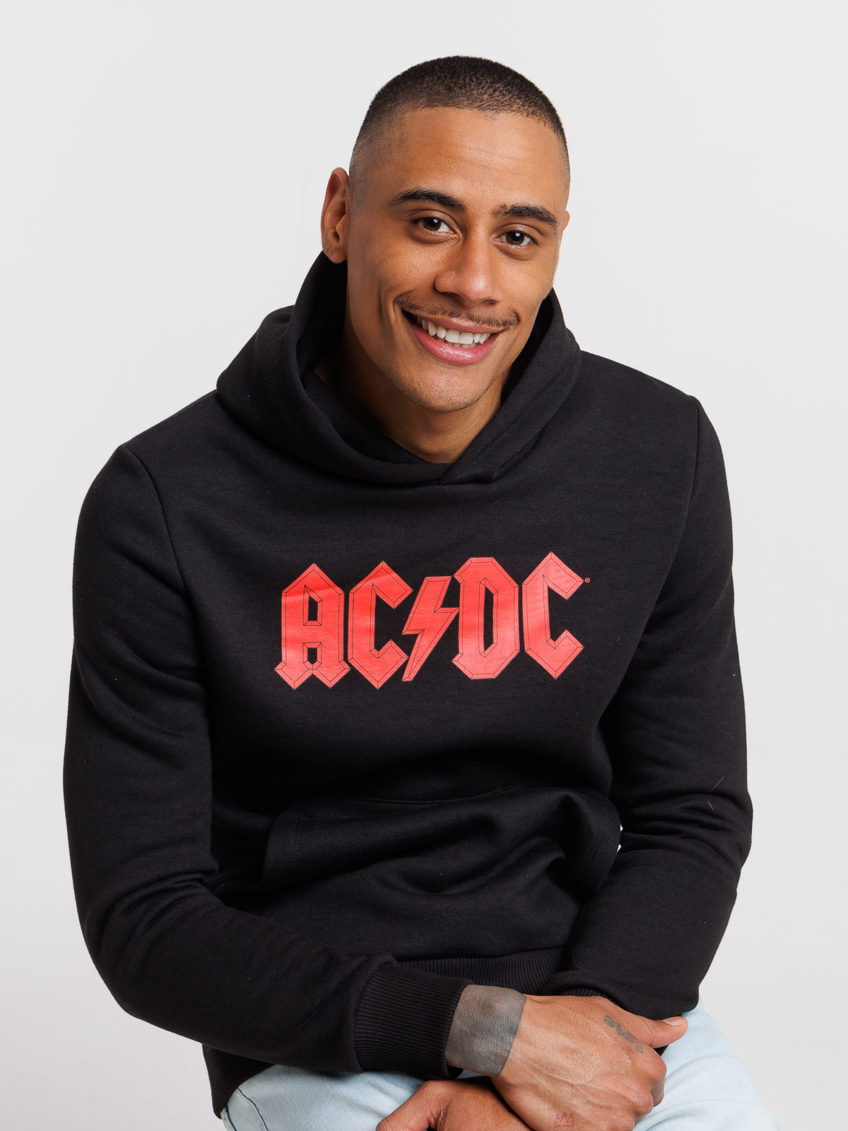 Sweat a capuche noir ACDC homme