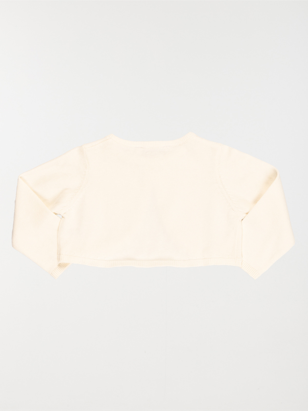 Gilet court ecru fille (3-36M) Gilet court ecru fille (3-36M)