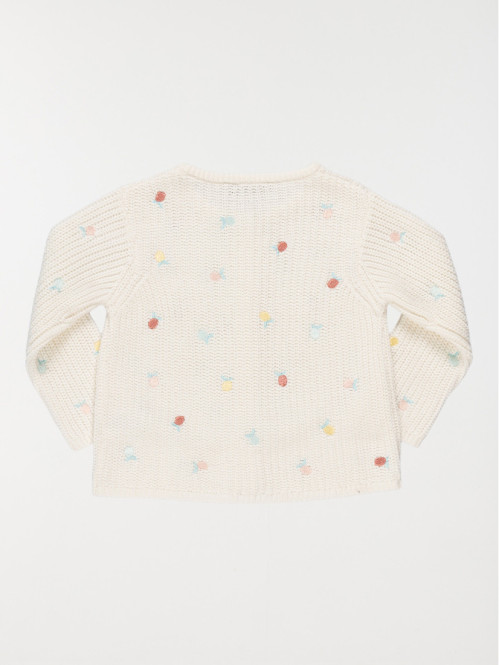 Gilet fille fruits brodés (3-36M) Gilet fille fruits brodés (3-36M)