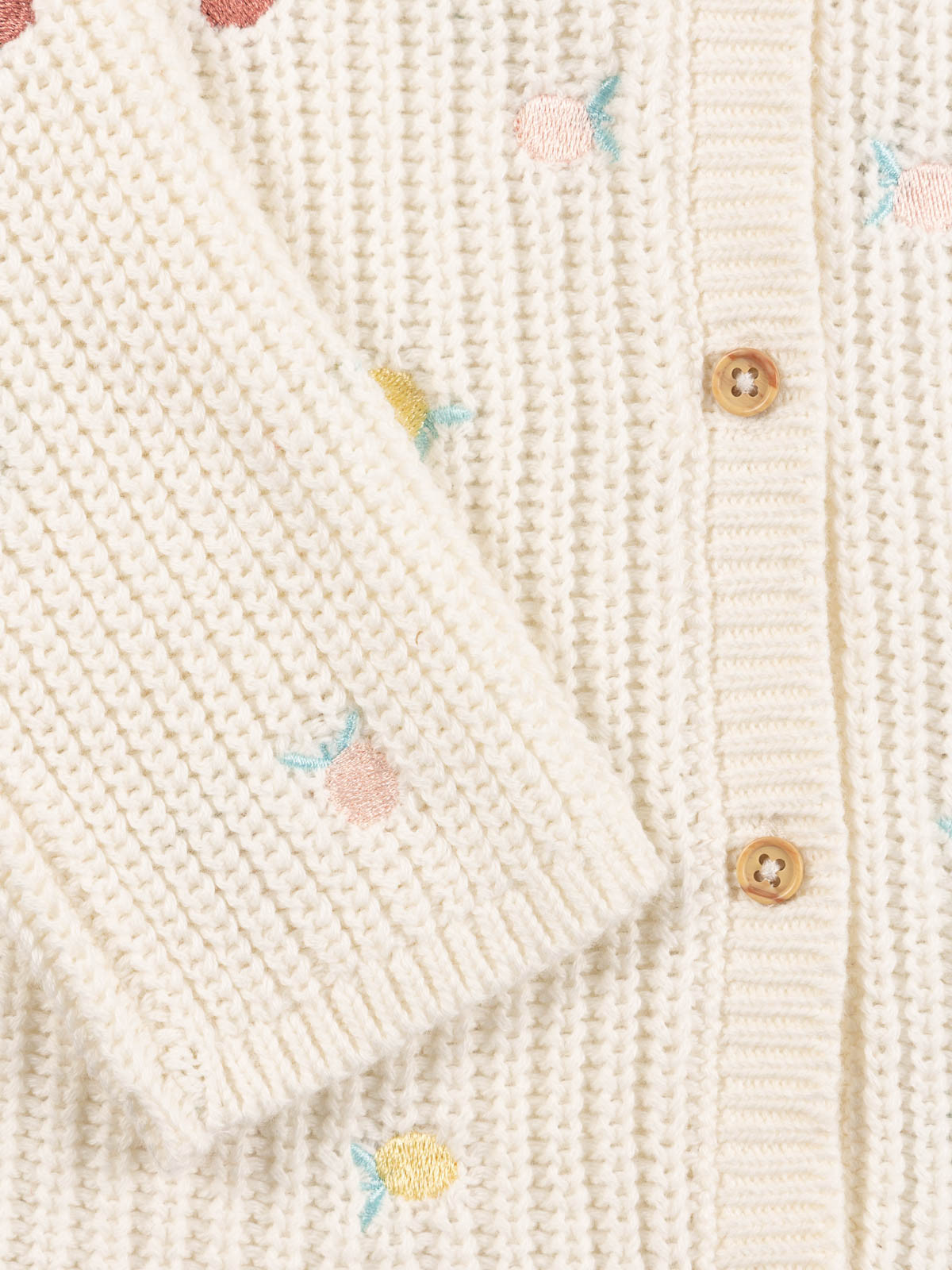 Gilet fille fruits brodés (3-36M) Gilet fille fruits brodés (3-36M)