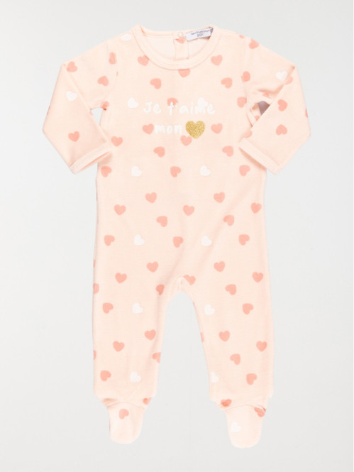 Dors bien velours message fille (3-24M)
