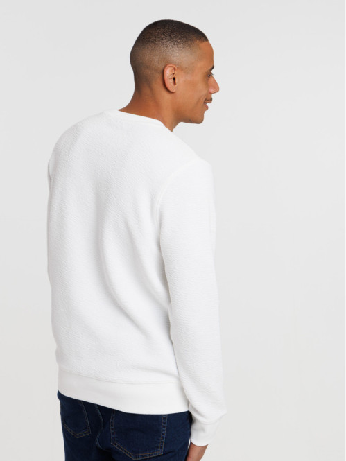Sweat col rond écru homme
