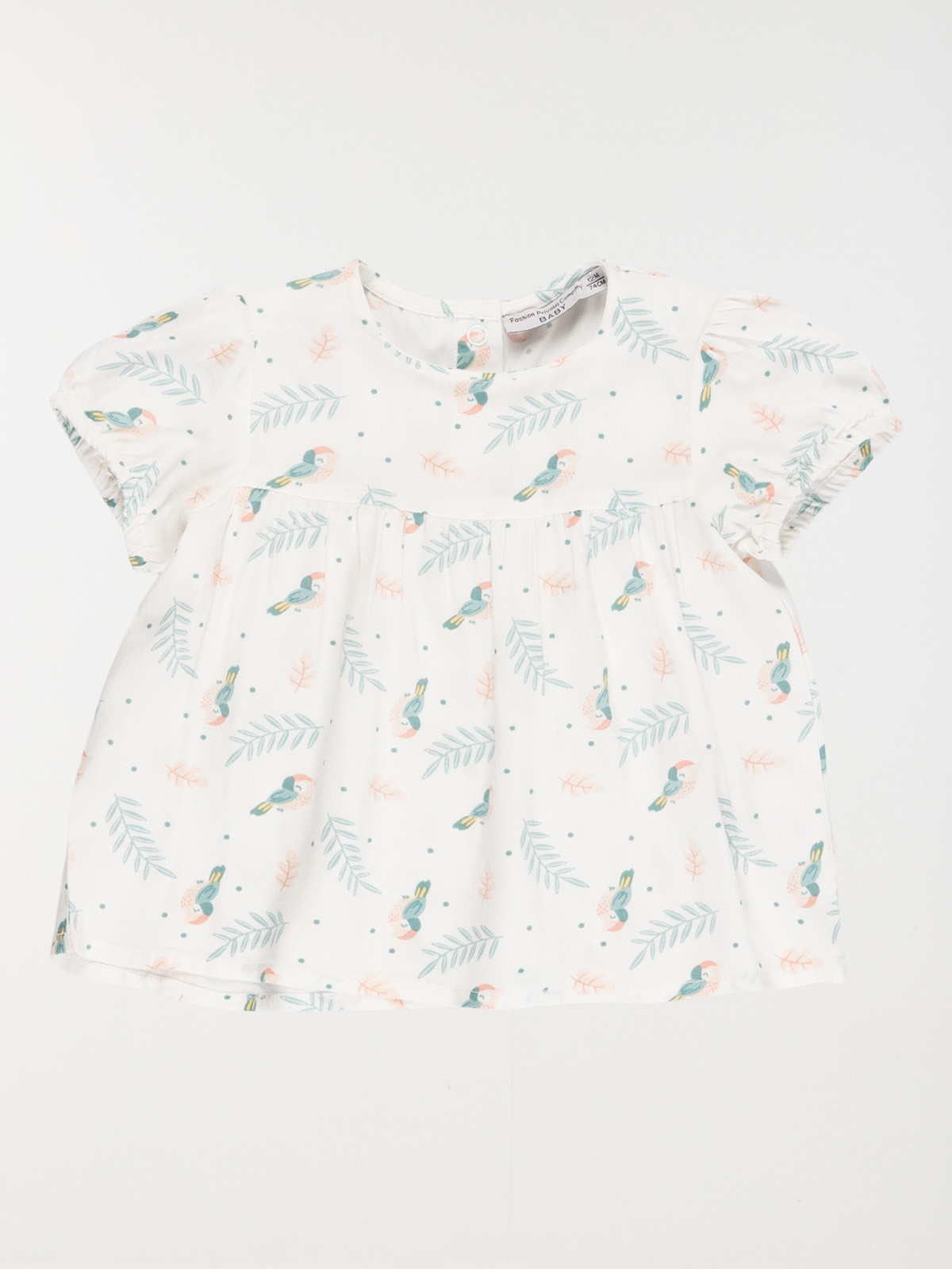 Blouse fille motif tropical (3-36M)