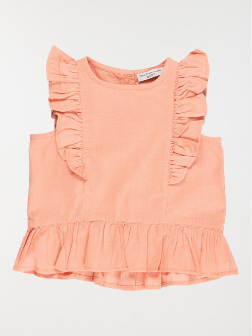 Blouse rose brique fille (3-36M)