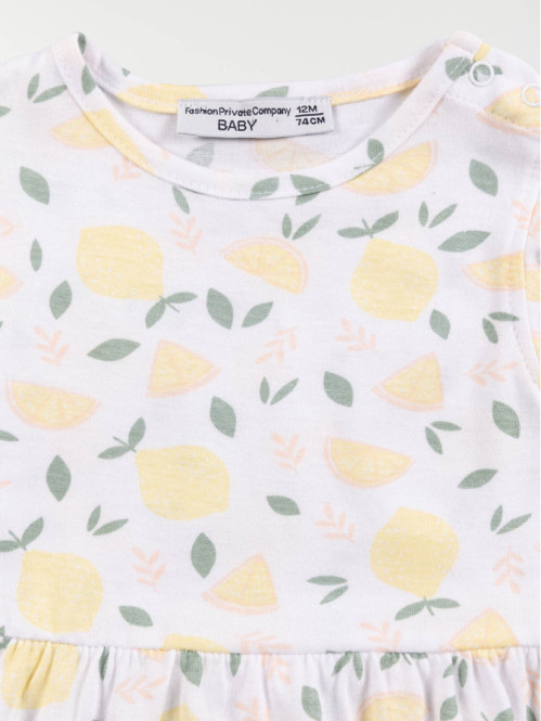 Robe motif citron fille...