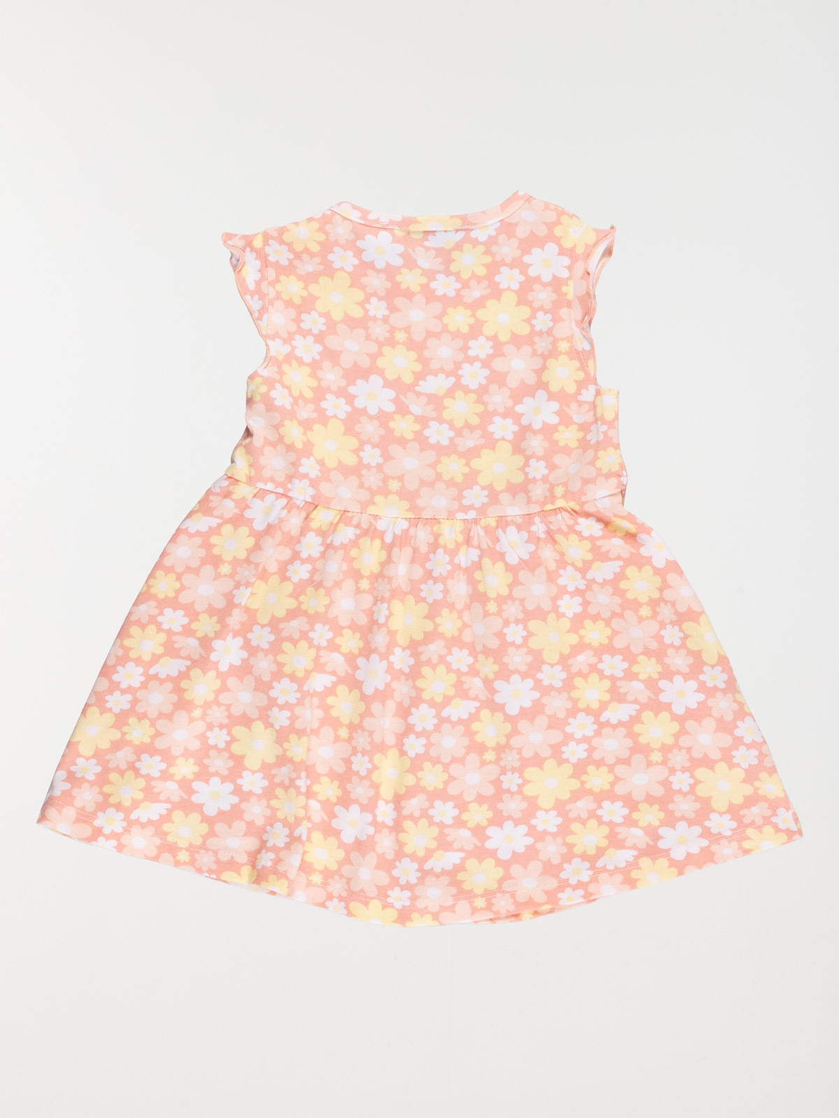 Robe nectarine motif fleur fille (3-36M)