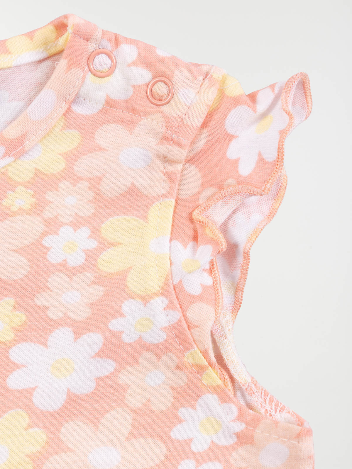 Robe nectarine motif fleur fille (3-36M)