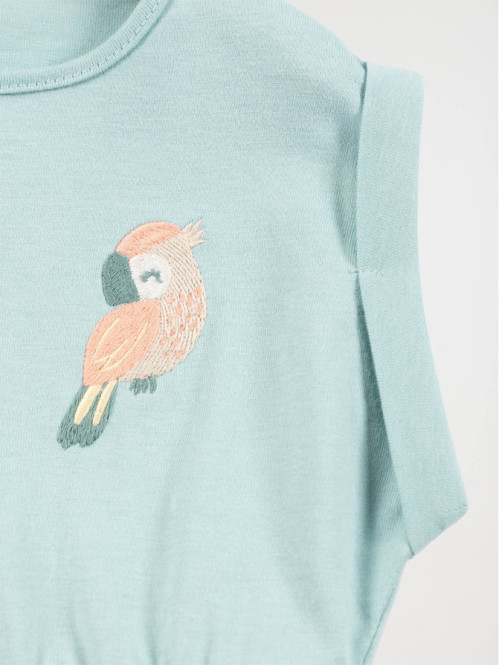 Robe perroquet brodé fille...