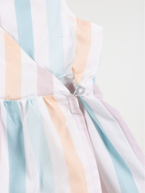 Robe rayures multicolores fille (3-36M)