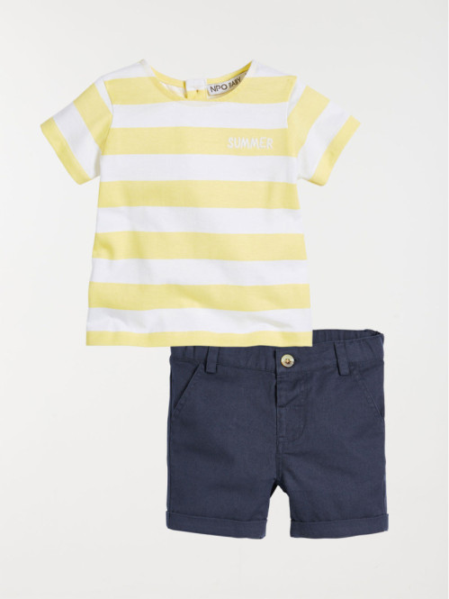 Ensemble garçon t-shirt short (3-36M)