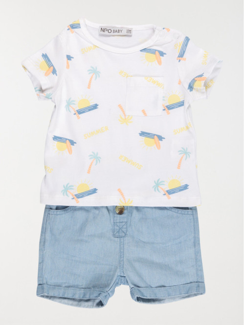 Ensemble t-shirt short garçon (3-36 M)