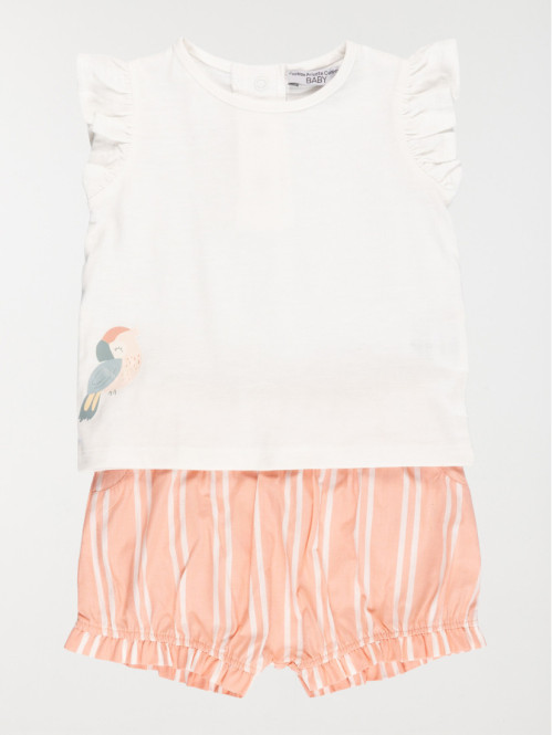 Ensemble t-shirt/short fille (3-36M)