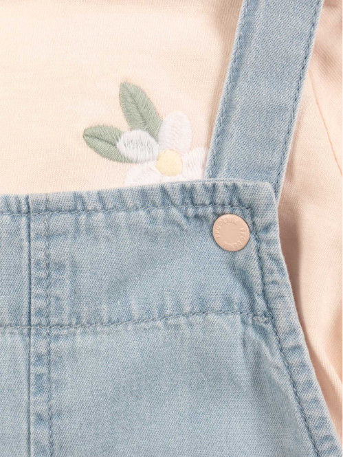 Ensemble t-shirt/salopette fille (3-36M)