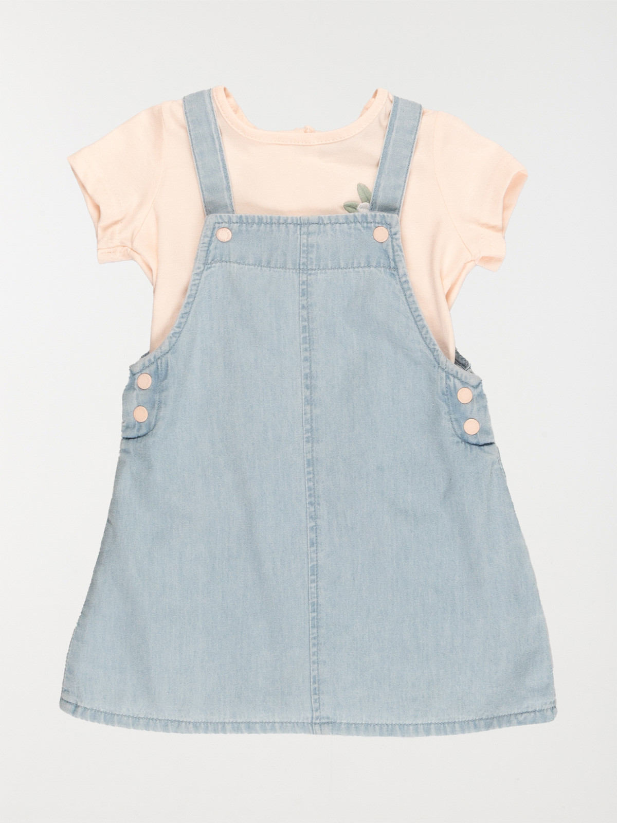 Ensemble t-shirt/salopette fille (3-36M)