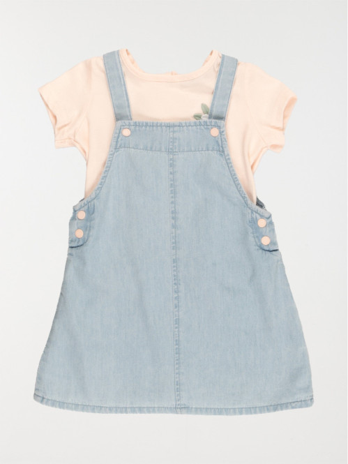 Ensemble t-shirt/salopette fille (3-36M)