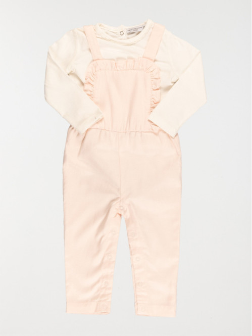 Ensemble t-shirt/salopette fille (3-36M)