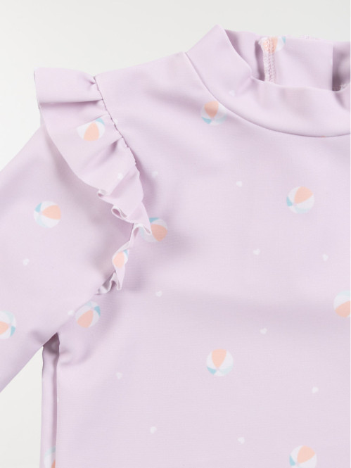T-shirt de bain anti-UV fille (6-36M)