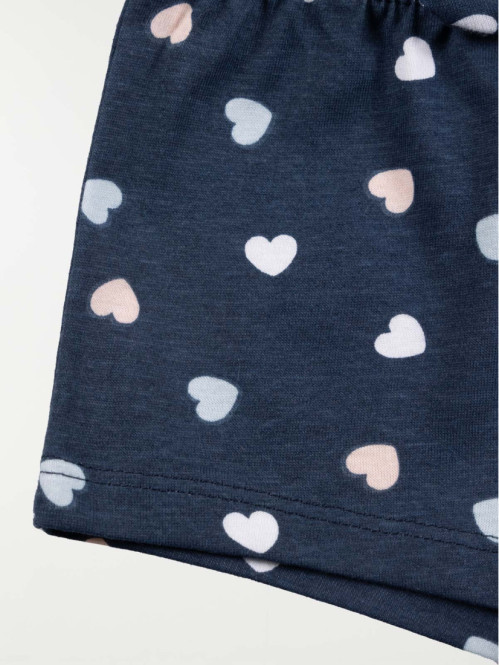 Short basique coeur fille (3-36M)