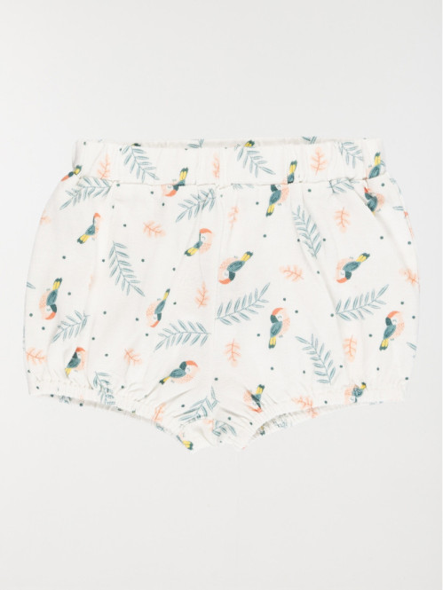 Short imprimé tropical fille (3-36M)